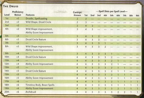 5e druid spells|dnd 5e spell list.